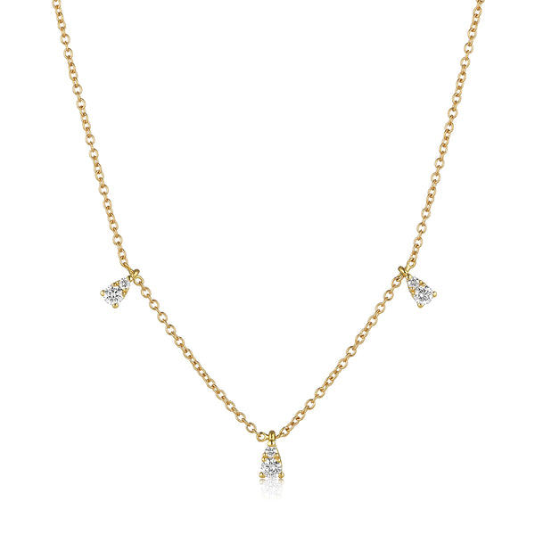 Diamond drop 2025 necklace gold