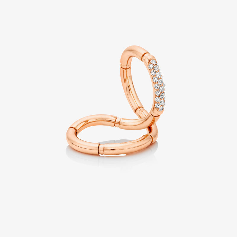 Diamond Twist Ring, Rose Gold